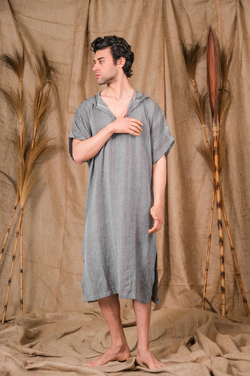 Ares Kaftan Dark Grey Striped for Him