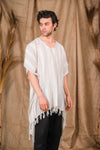 Selene Poncho Raw Stripes for Him