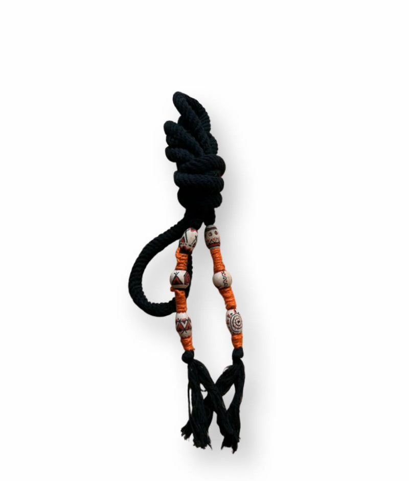 Black Rope Belt (orange ending)